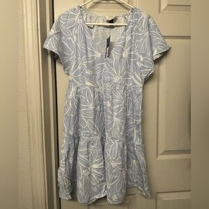 Women’s flutter short sleeve mini skater dress